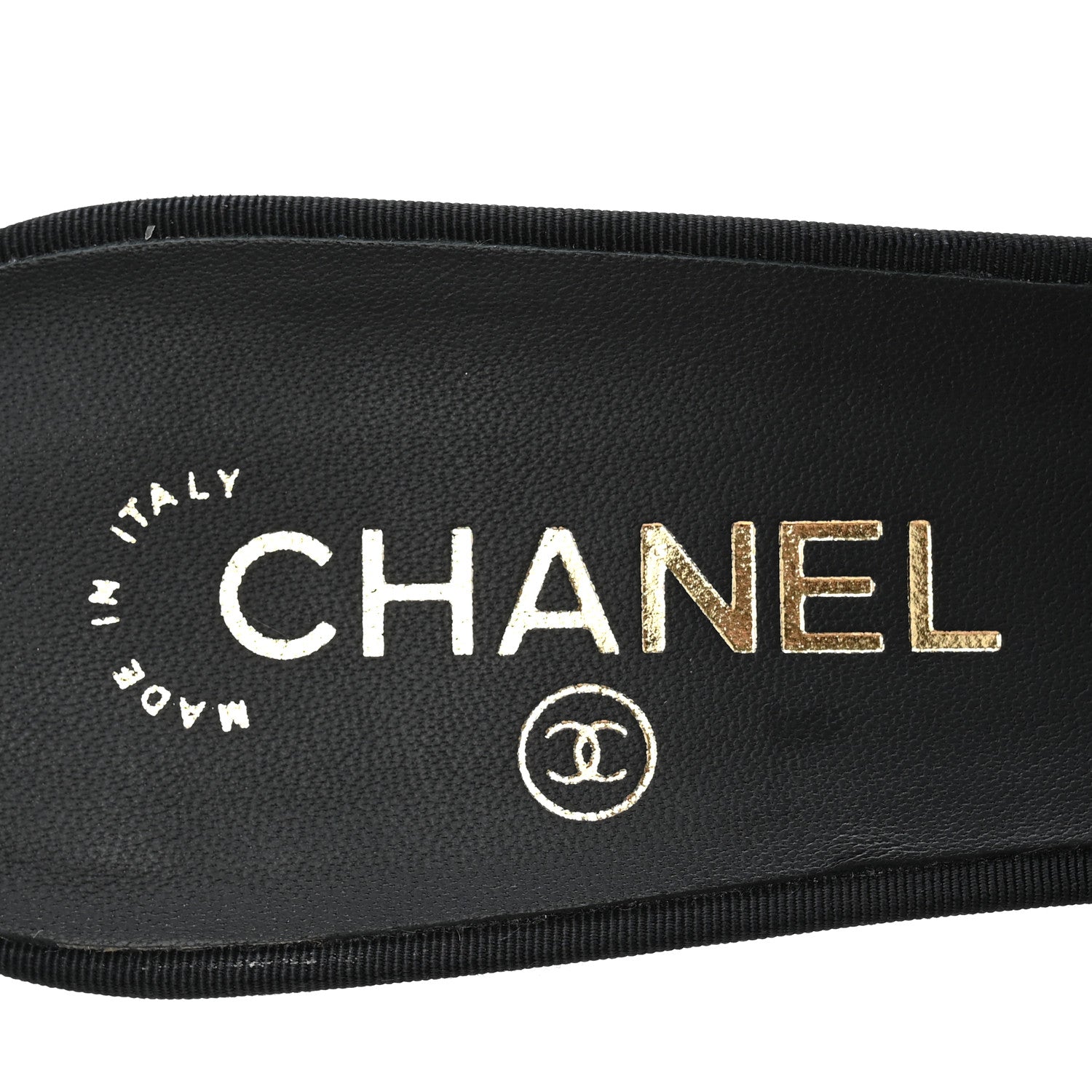 Chanel Goatskin Grosgrain Cap Toe Pearl Mule 39 Black 8 of 10