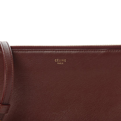 Celine Lambskin Large Trio Crossbody Bag Burgundy 9 of 9
