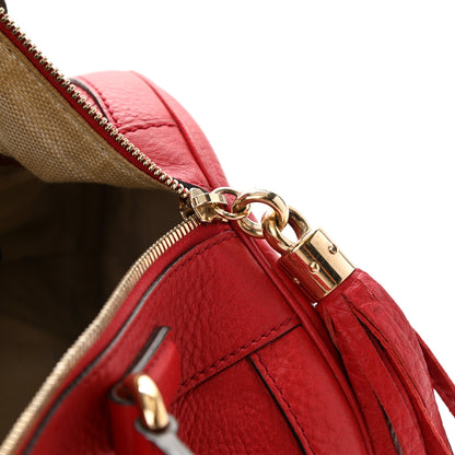 Gucci Pebbled Calfskin Medium Soho Boston Red 17 of 25