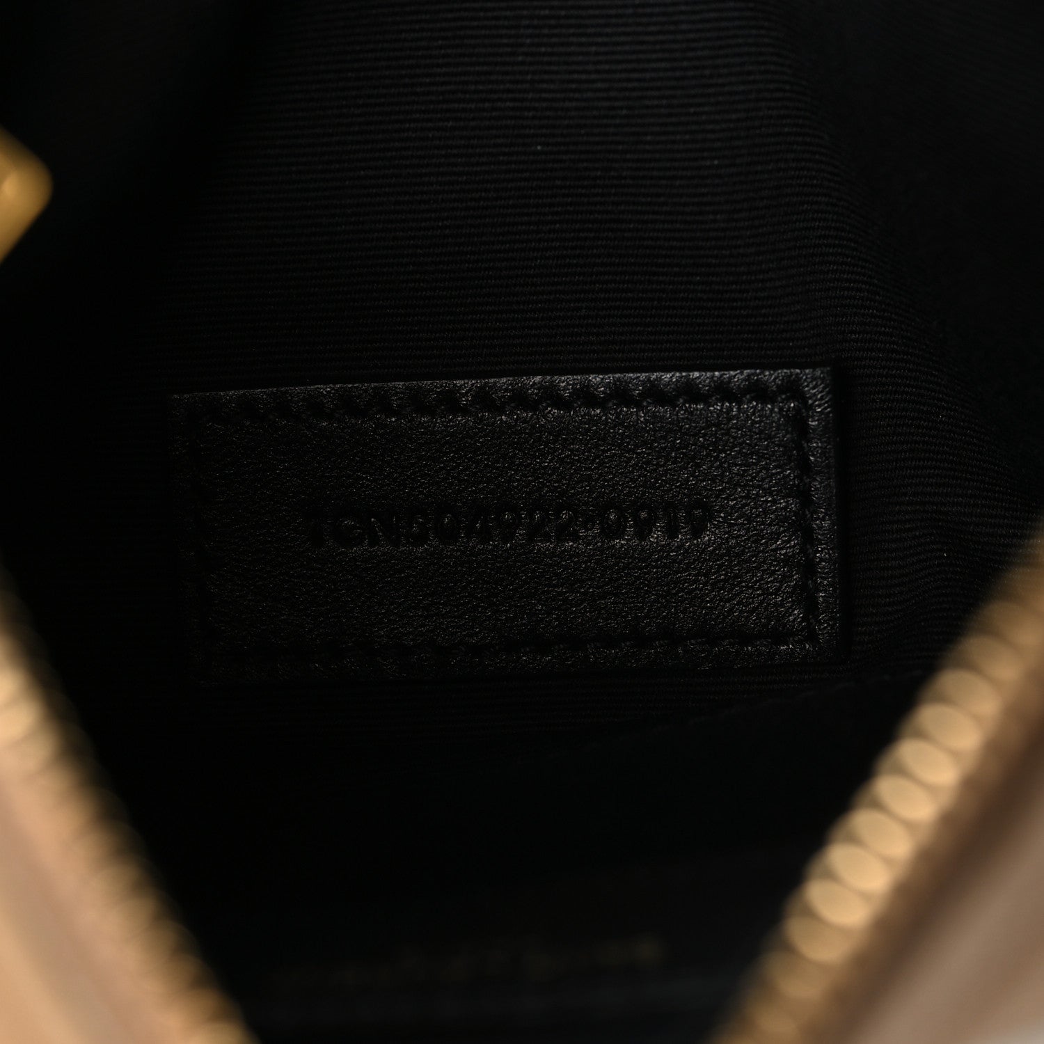 Saint Laurent Grain De Poudre Chevron Monogram Bill Pouch Dark Latte 7 of 8