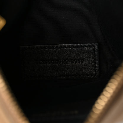 Saint Laurent Grain De Poudre Chevron Monogram Bill Pouch Dark Latte 7 of 8