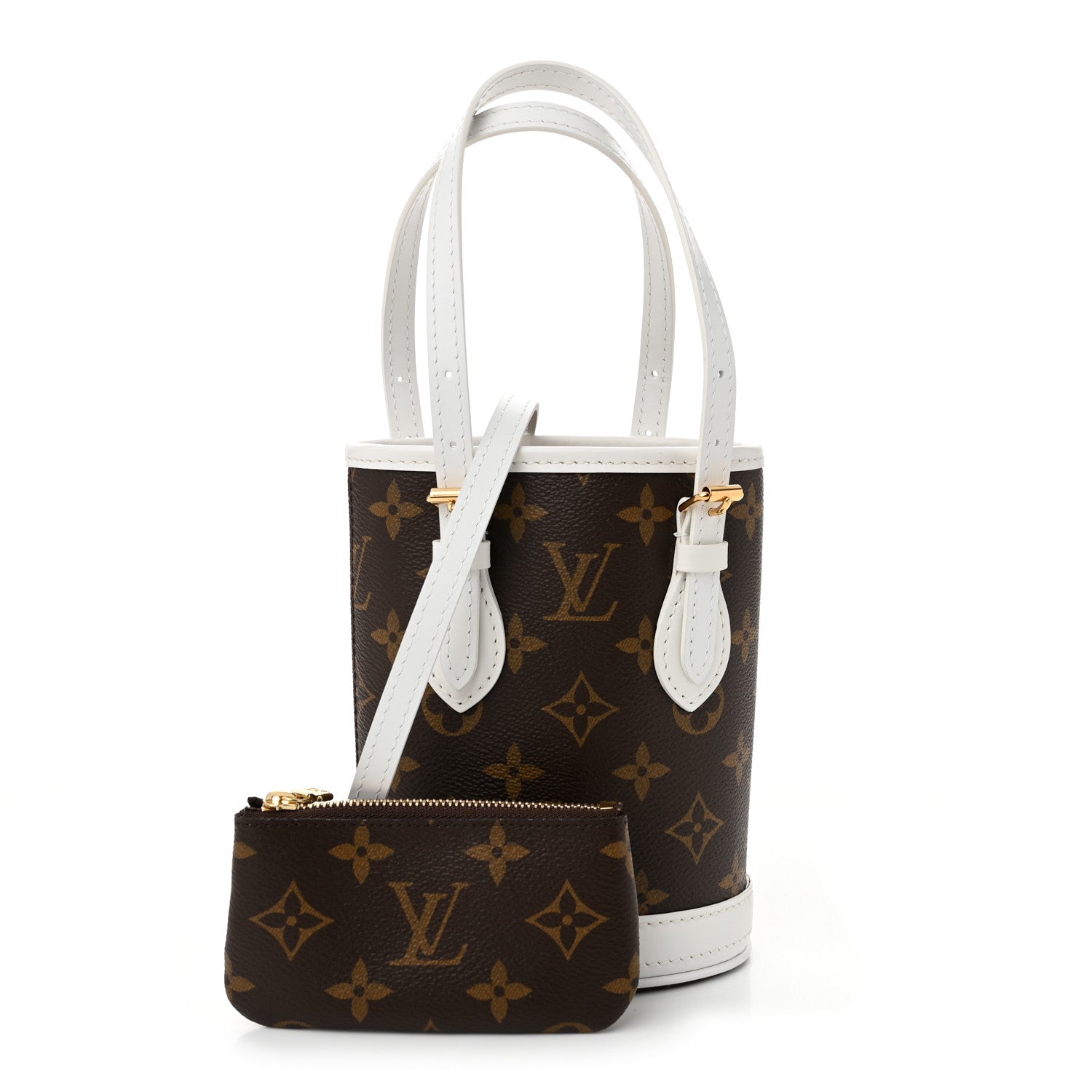 Louis Vuitton Monogram LV Match Nano Bucket Bag White 3 of 12
