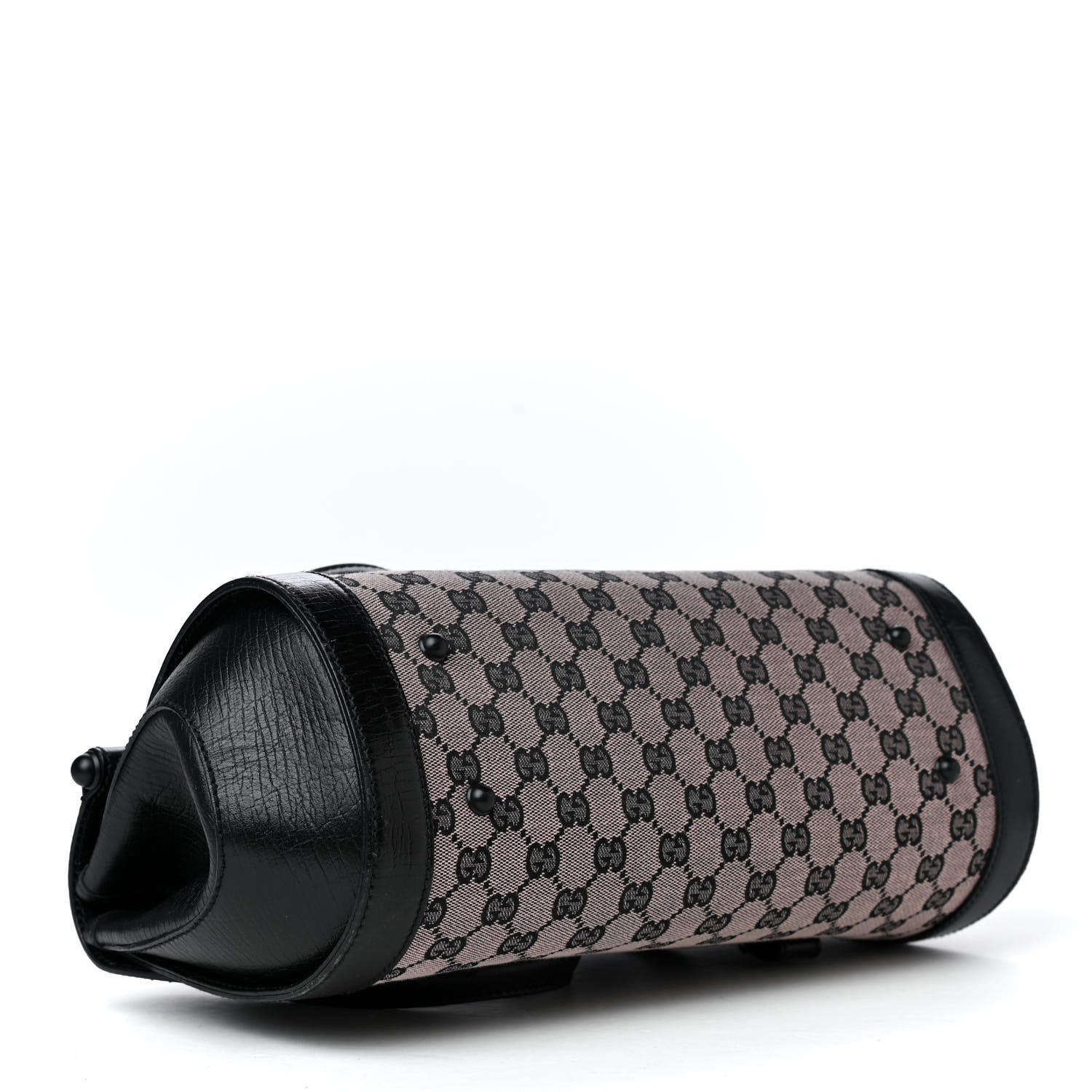 Gucci Monogram Bamboo Bullet Handbag Black 3 of 4