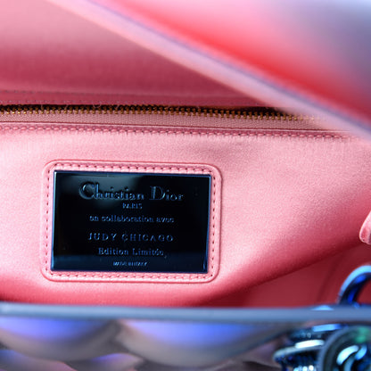 Christian Dior Metallic Iridescent Calfskin Large Judy Chicago Lady Art Multicolor 6 of 11