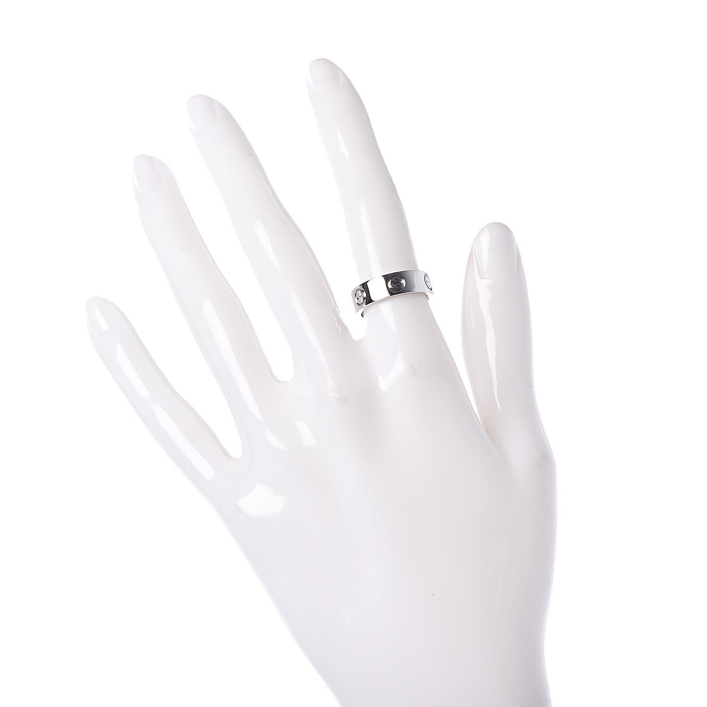 18K White Gold 5.5mm LOVE Ring 50 5.25