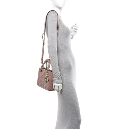 Christian Dior Lambskin Cannage Small My ABCDior Lady Dior Antique Pink 3 of 11