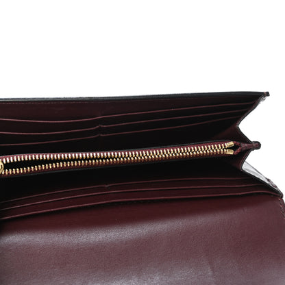 Burberry Embossed Calfskin House Check Halton Wallet Dusky Pink Burgundy 4 of 4