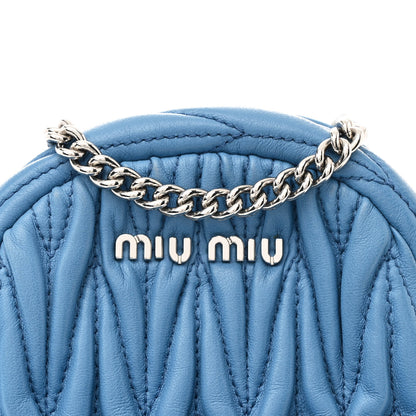 Miu Miu Nappa Matelasse Mini Backpack Blue 9 of 13