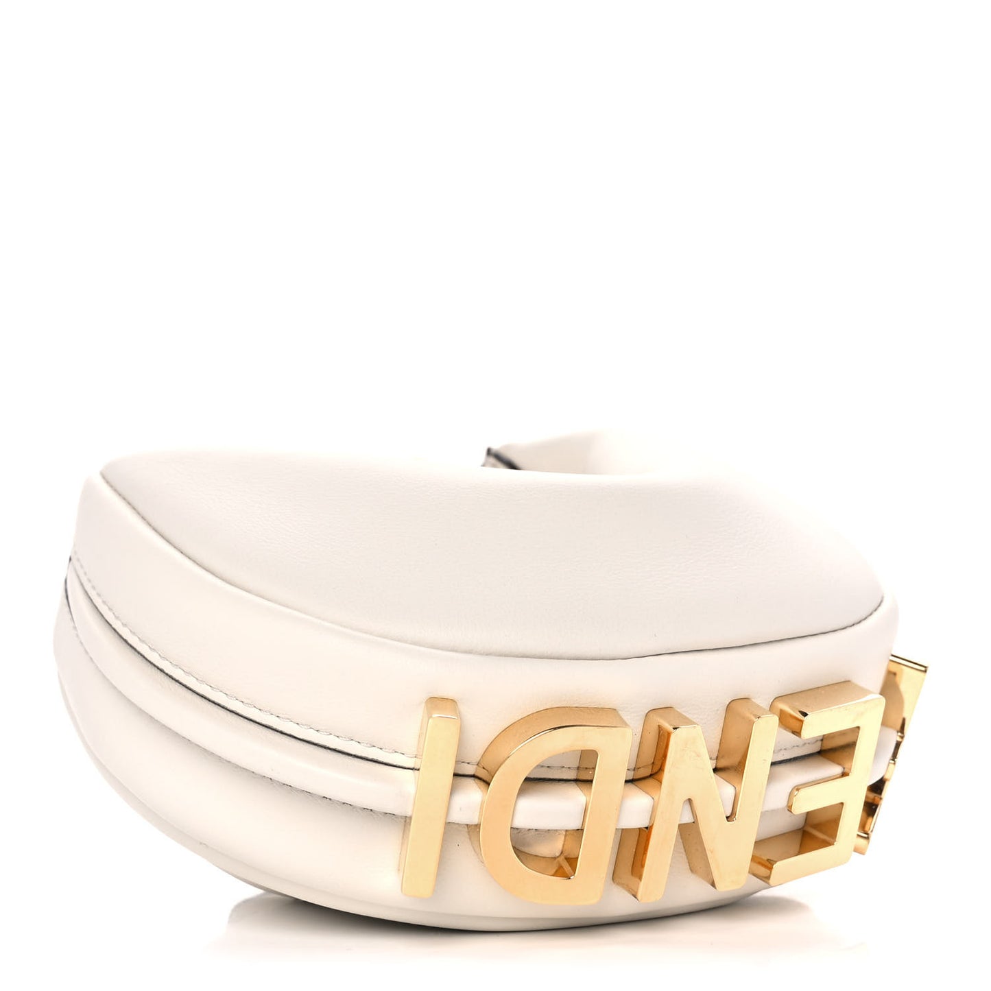 Vitello Grace Matte Nano Fendigraphy Hobo Charm White Ice