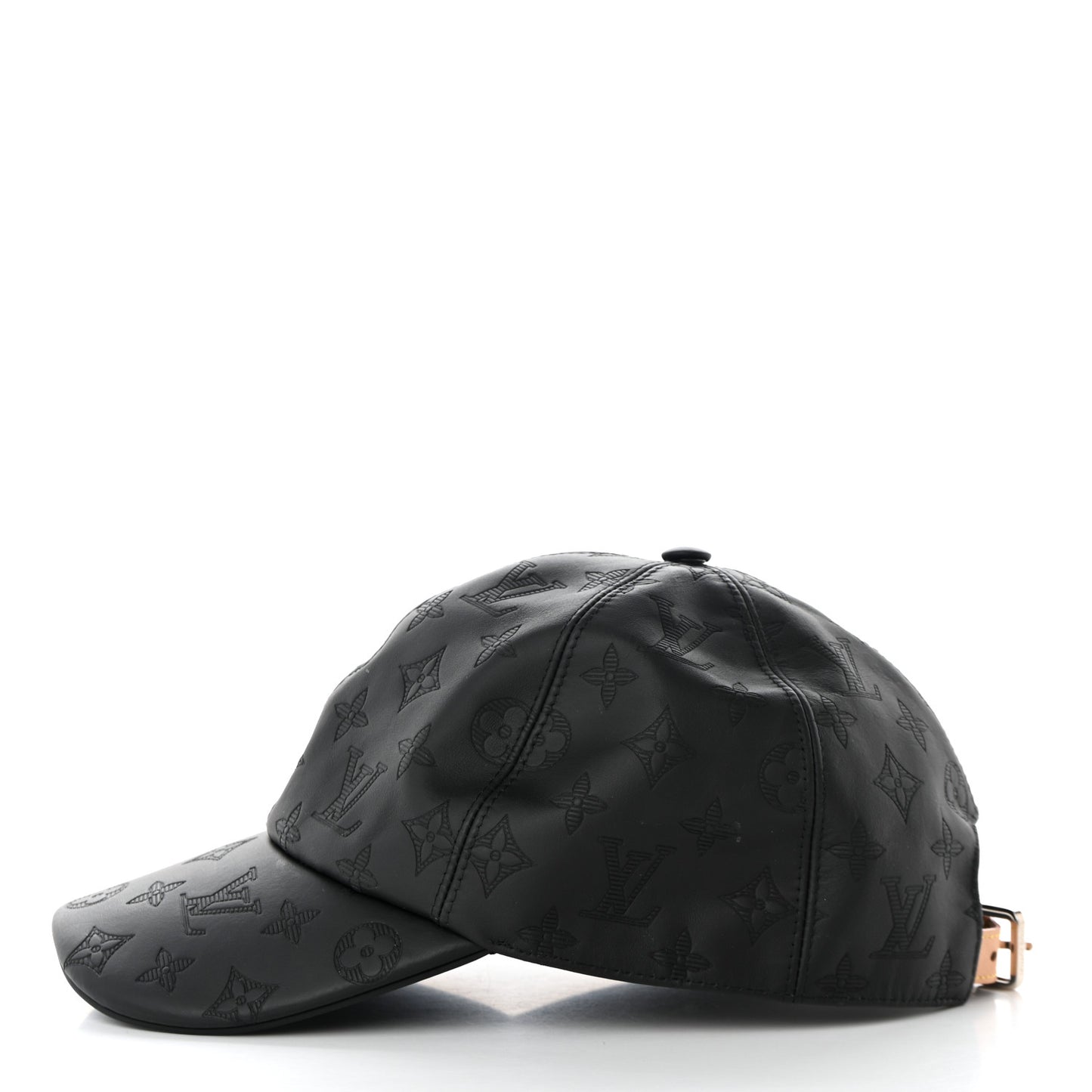 Calfskin Monogram Shadow Baseball Cap 60 Black