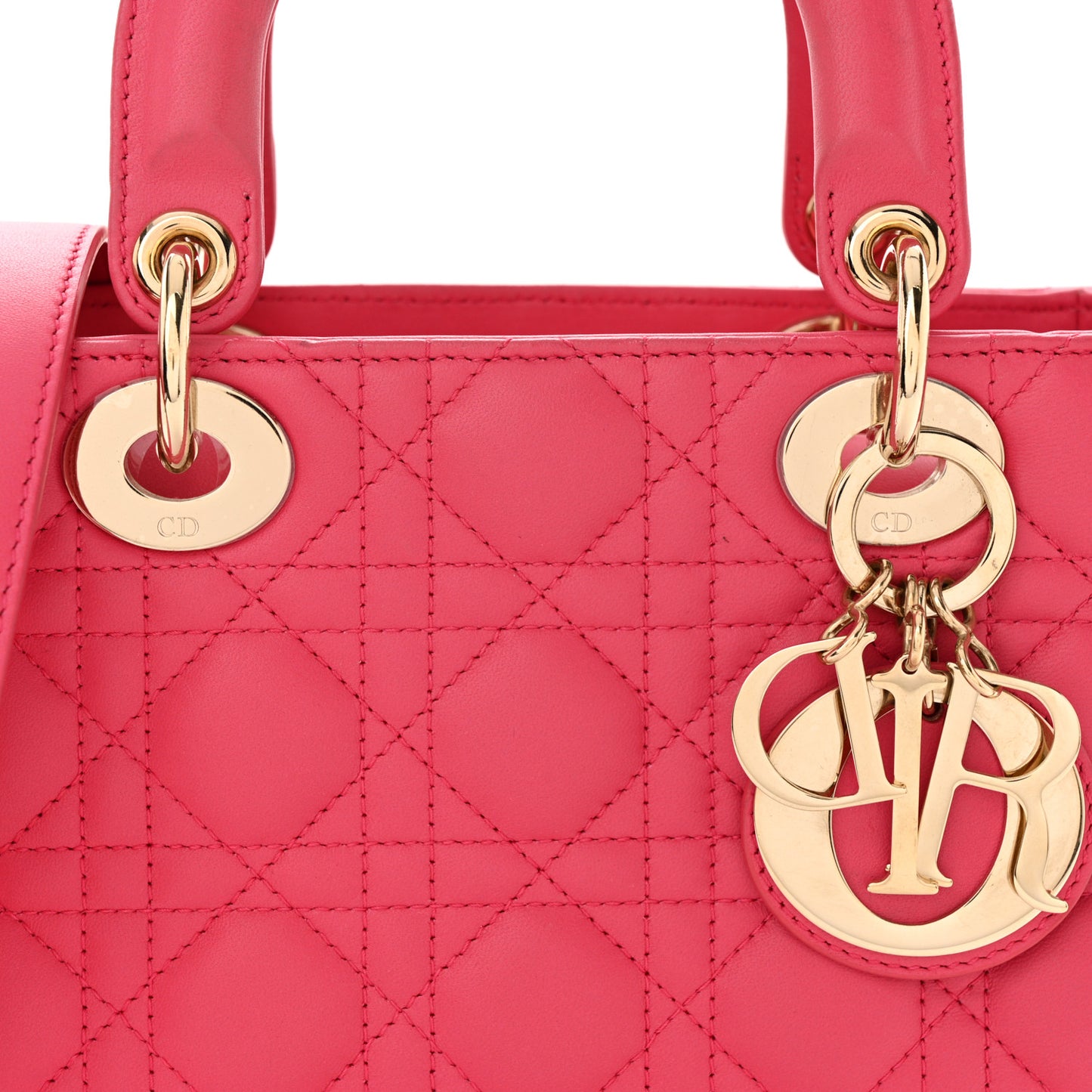 Lambskin Cannage Small My ABCDior Warm Fuchsia