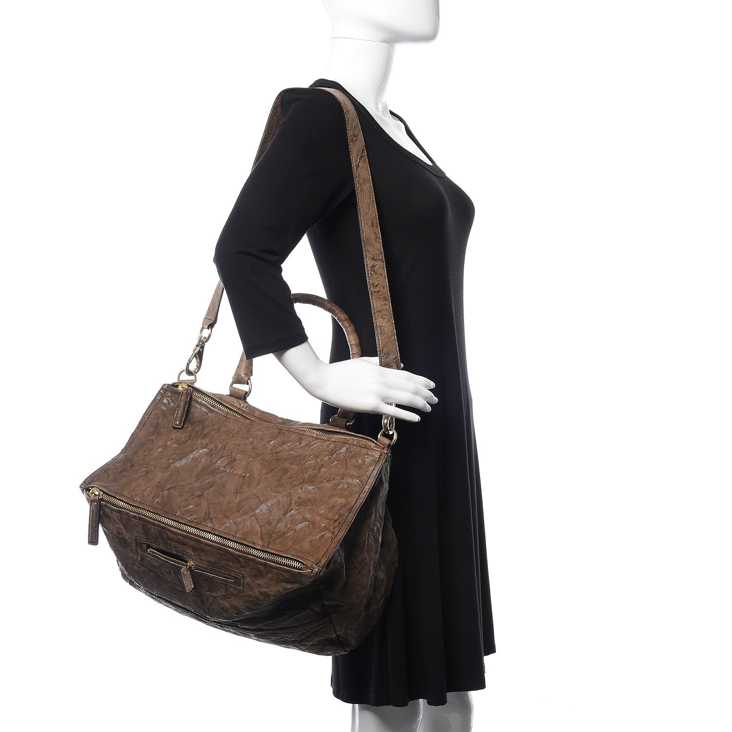 Givenchy Tumbled Sheepskin Large Pandora Charcoal 2 of 11