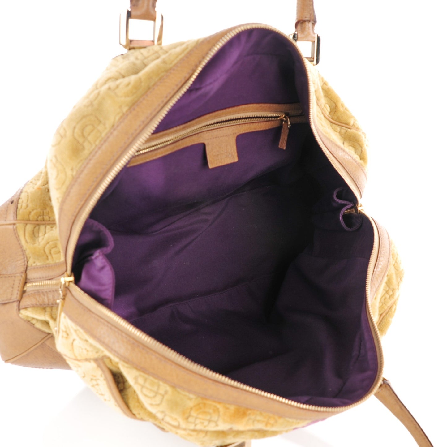 Velour Glam Tote Brown