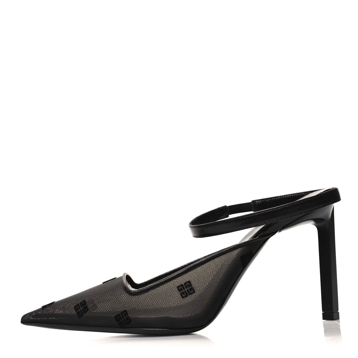 Givenchy Mesh Logo 95mm Slingback Pumps 36 Black 1 of 8