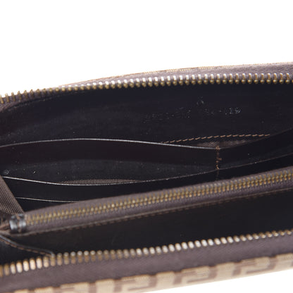 Fendi Zucchino Zip Around Wallet Dark Brown 10 of 10