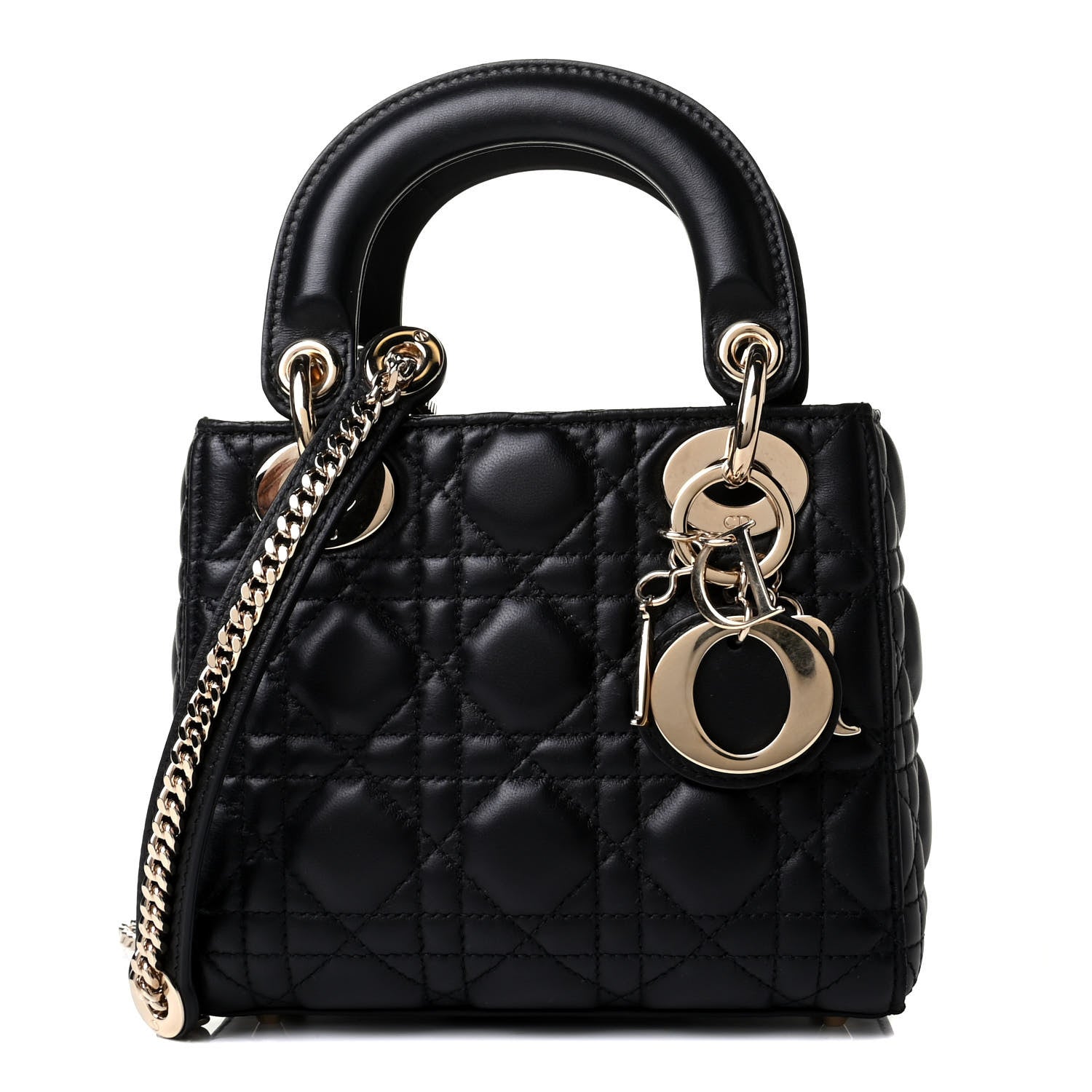 Christian Dior Lambskin Cannage Mini Lady Dior Black 1 of 5