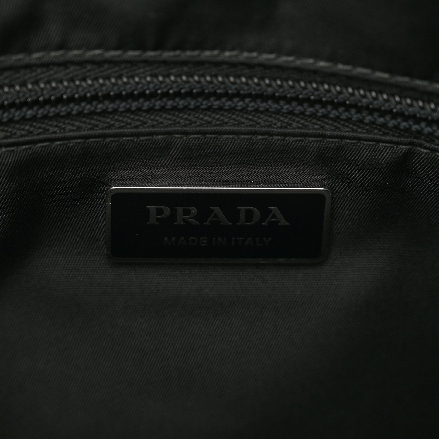 Re-Nylon Vitello Padded Small Flap Shoulder Bag Black