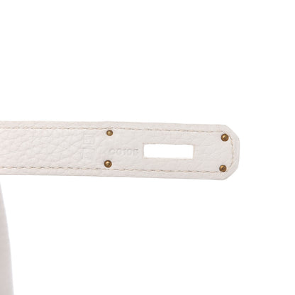Hermes Taurillon Clemence Birkin 35 White 9 of 11