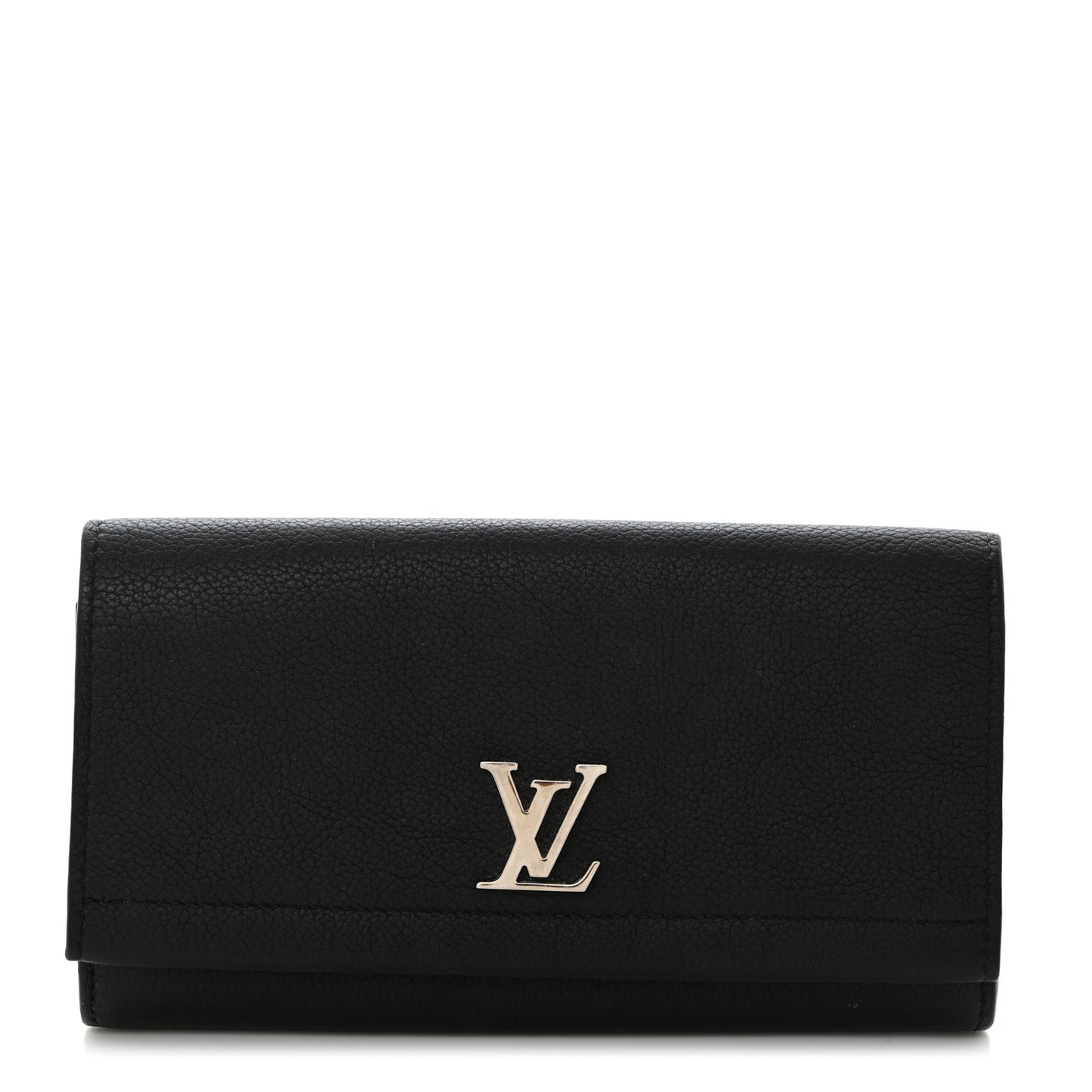 Calfskin Lockme II Wallet Black