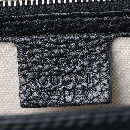 Gucci Rubber Guccissima Large New Bamboo Top Handle Bag Black 7 of 8