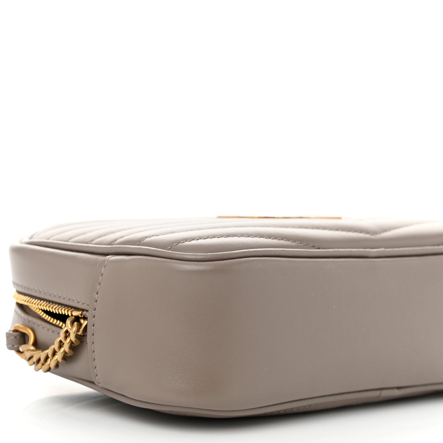 Saint Laurent Calfskin Matelasse Monogram Mini Lou Camera Bag Taupe 9 of 11