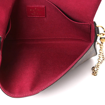 Louis Vuitton Monogram Pochette Felicie Chain Wallet Fuchsia 6 of 13