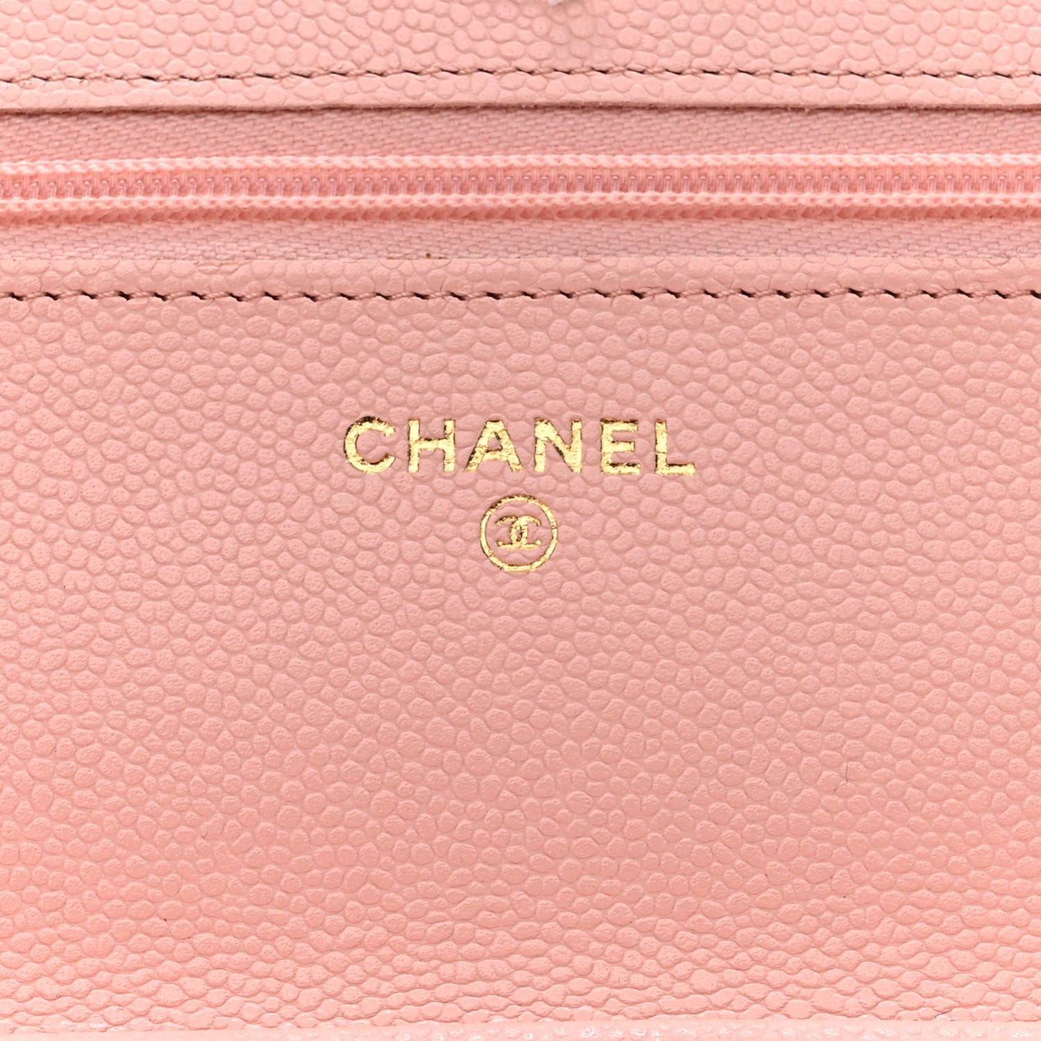 Chanel Caviar Quilted Wallet on Chain WOC Light Pink 6 of 13