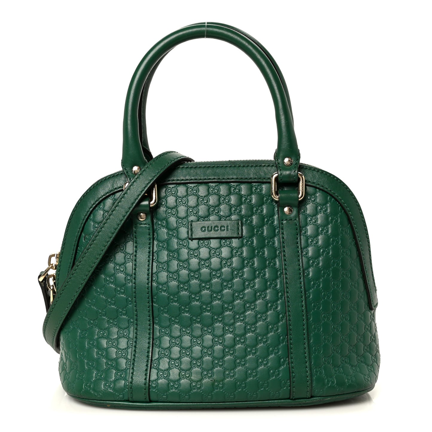 Soft Microguccissima Mini Dome Bag Emerald