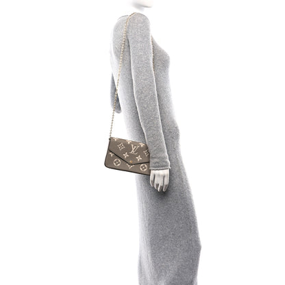 Louis Vuitton Empreinte Monogram Giant Felicie Pochette Tourterelle Creme 2 of 11
