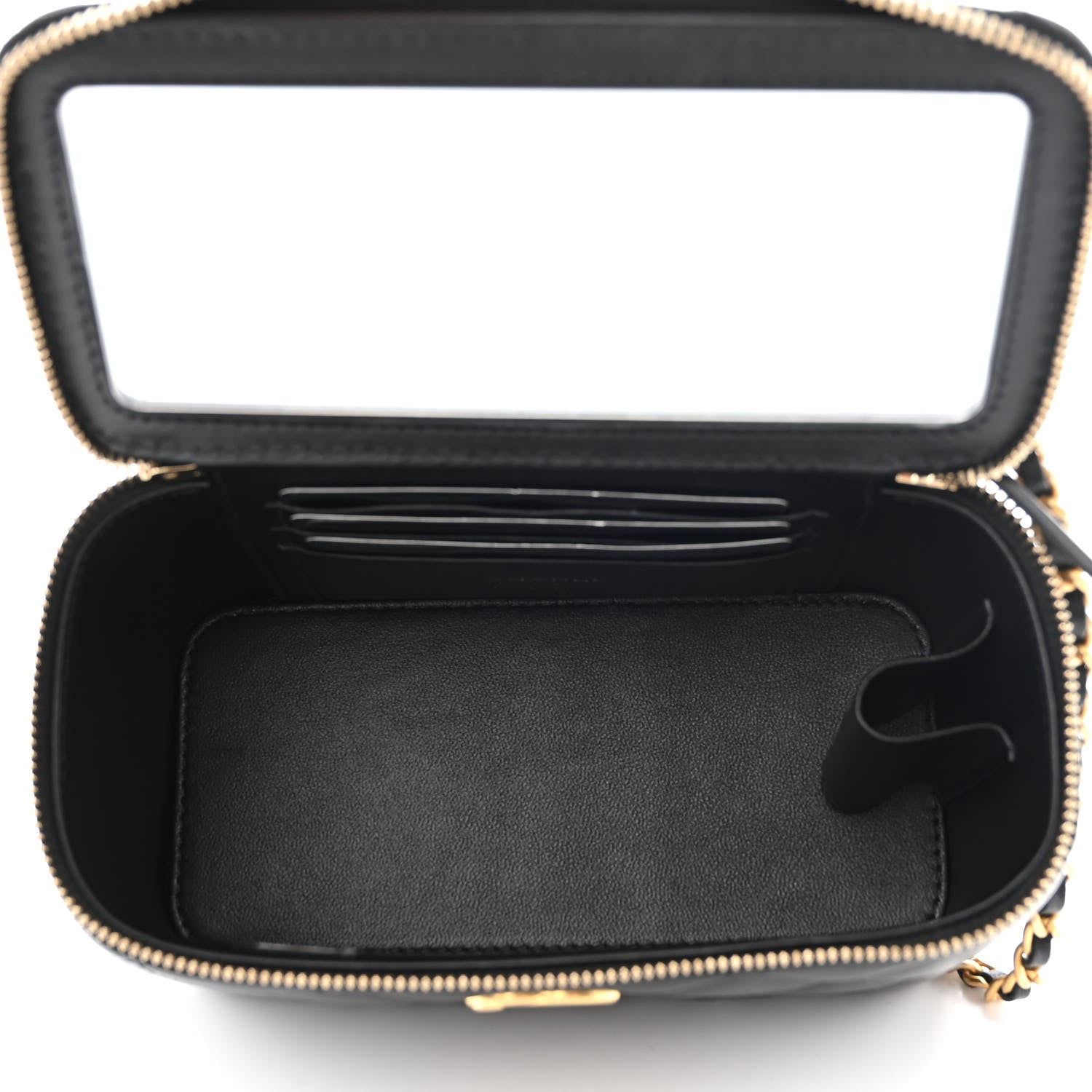 Chanel Lambskin Quilted Pick Me Up Vanity Case Black 5 of 13