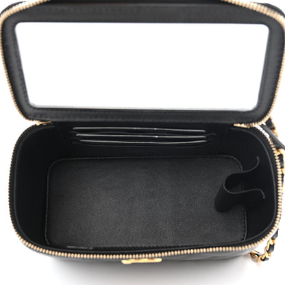 Chanel Lambskin Quilted Pick Me Up Vanity Case Black 5 of 13