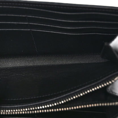 Saint Laurent Smooth Calfskin Classic Monogram Cassandre Wallet Black 6 of 14