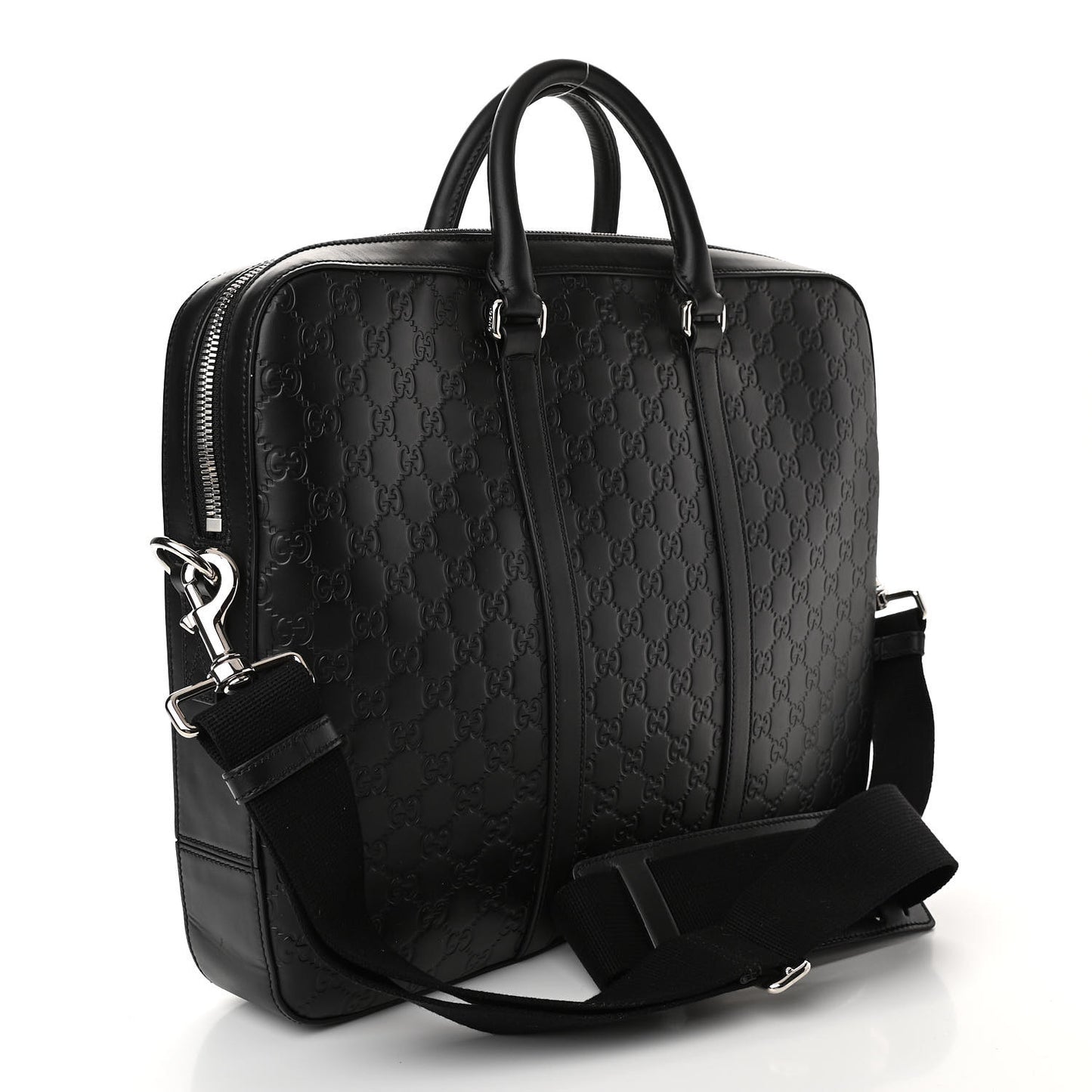 Guccissima Signature Briefcase Black
