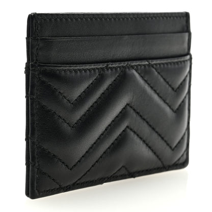 Gucci Calfskin Matelasse GG Marmont Card Holder Black 3 of 6