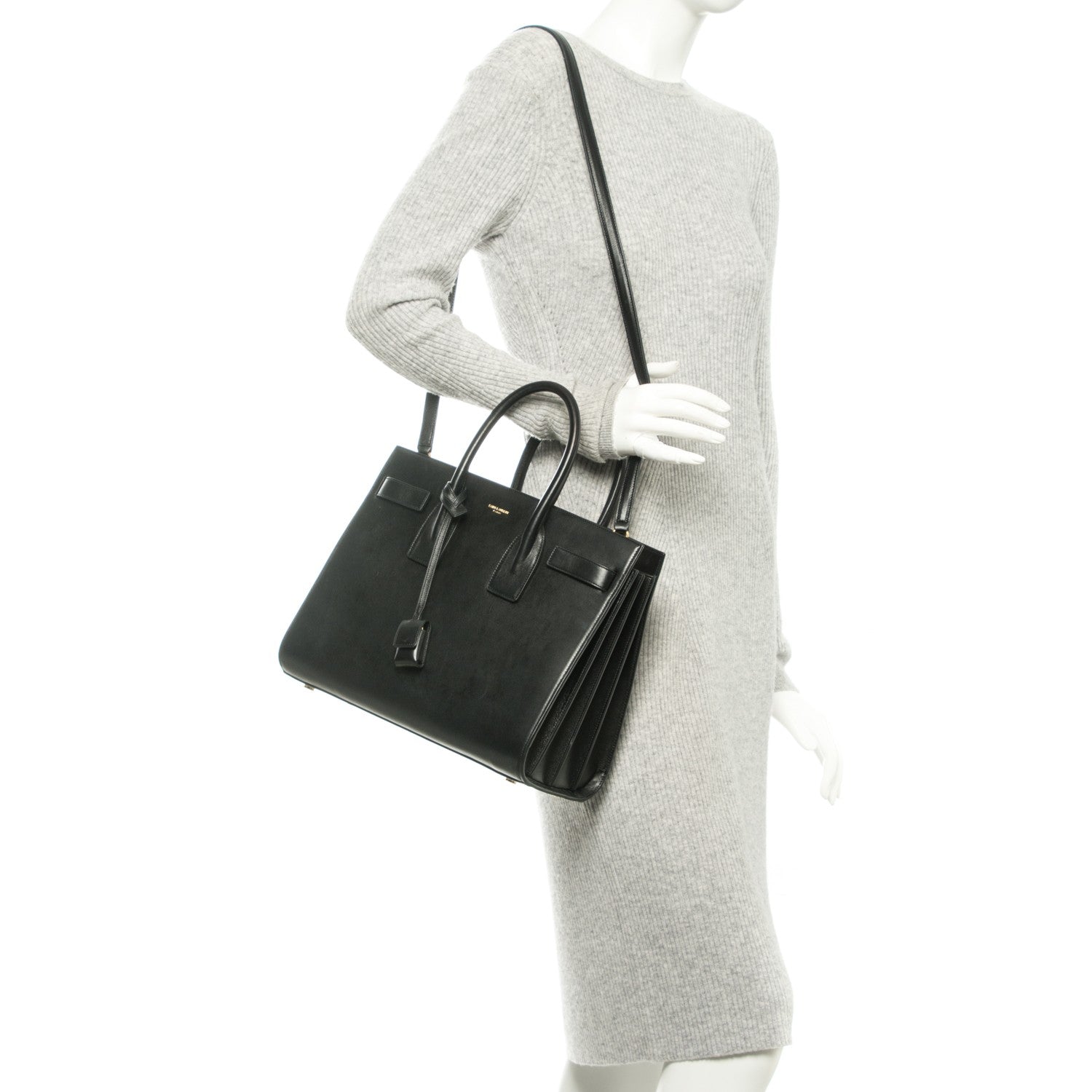 Saint Laurent Calfskin Small Sac De Jour Black 2 of 7