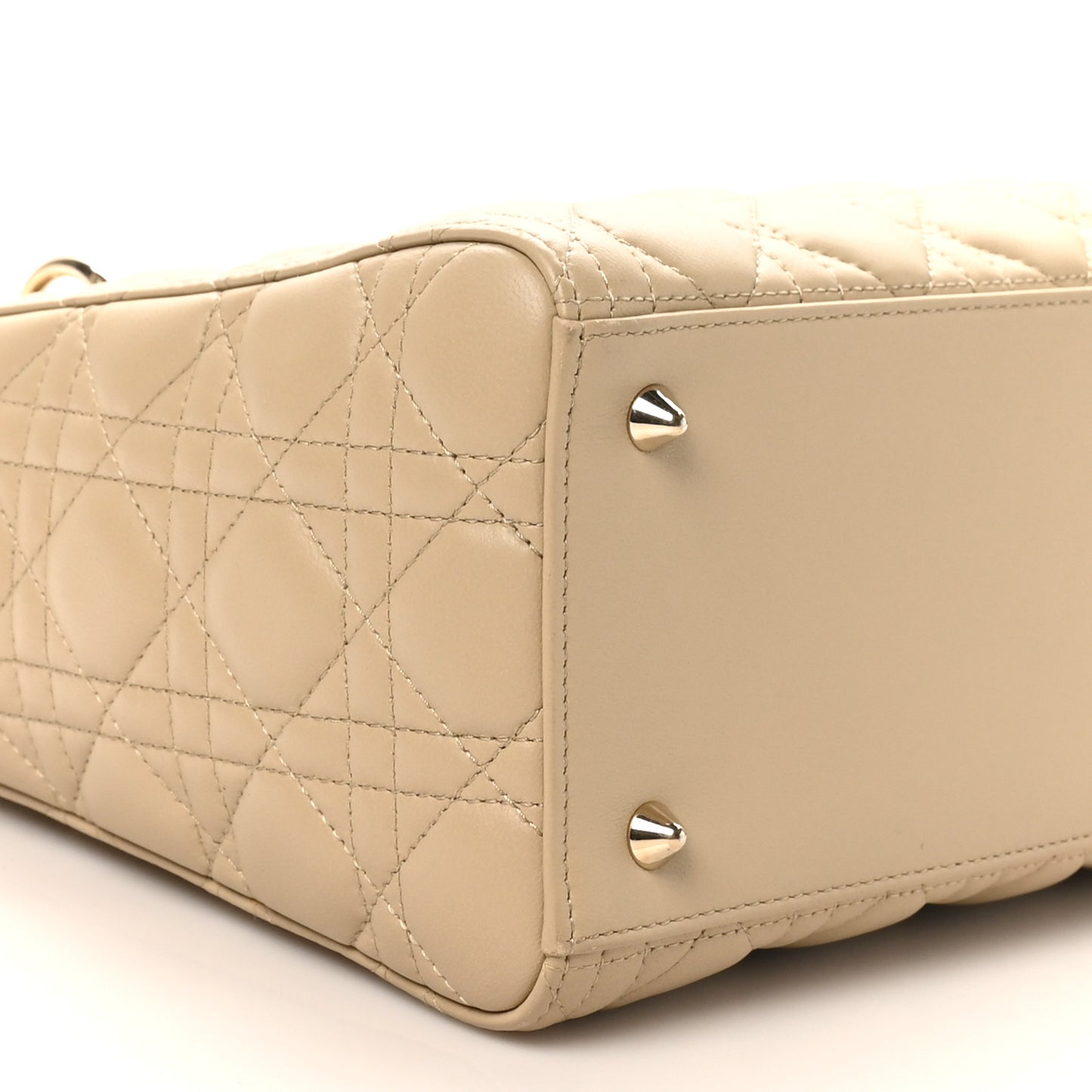 Lambskin Cannage Medium Lady Dior Sand