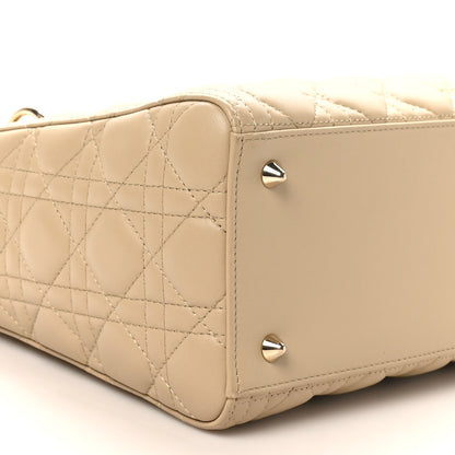 Christian Dior Lambskin Cannage Medium Lady Dior Sand 8 of 10