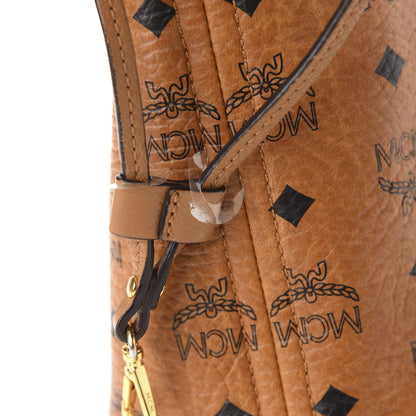 MCM Visetos Medium Liz Reversible Shopper Tote Cognac 8 of 25