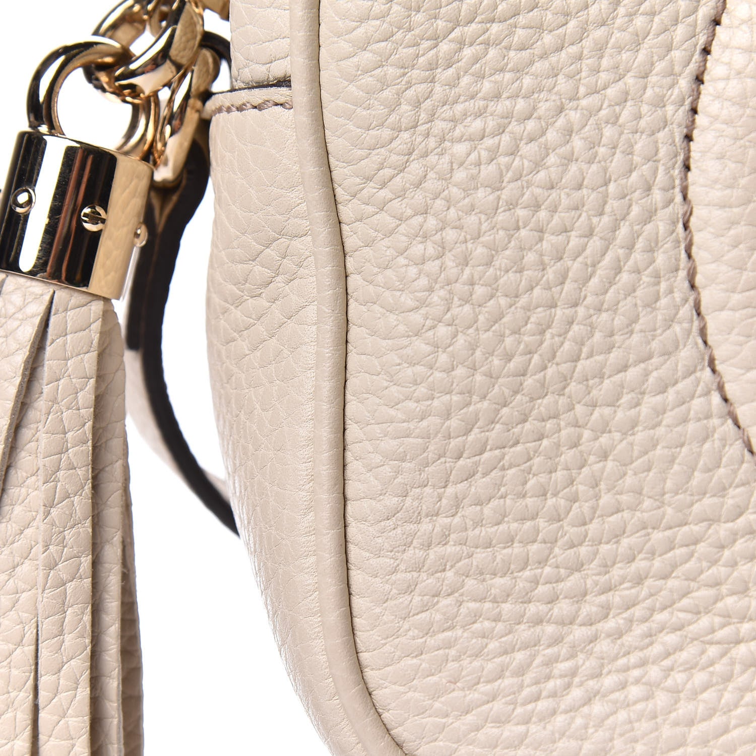 Gucci Pebbled Calfskin Small Soho Disco Bag Off White 10 of 10