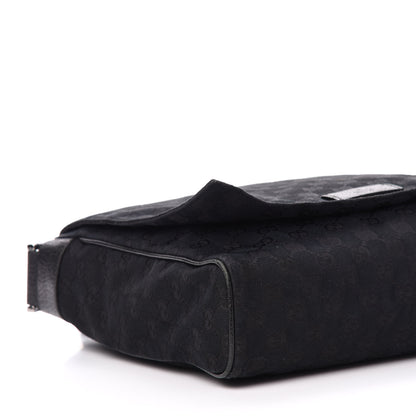 Gucci Monogram Small Flap Messenger Bag Black 8 of 11