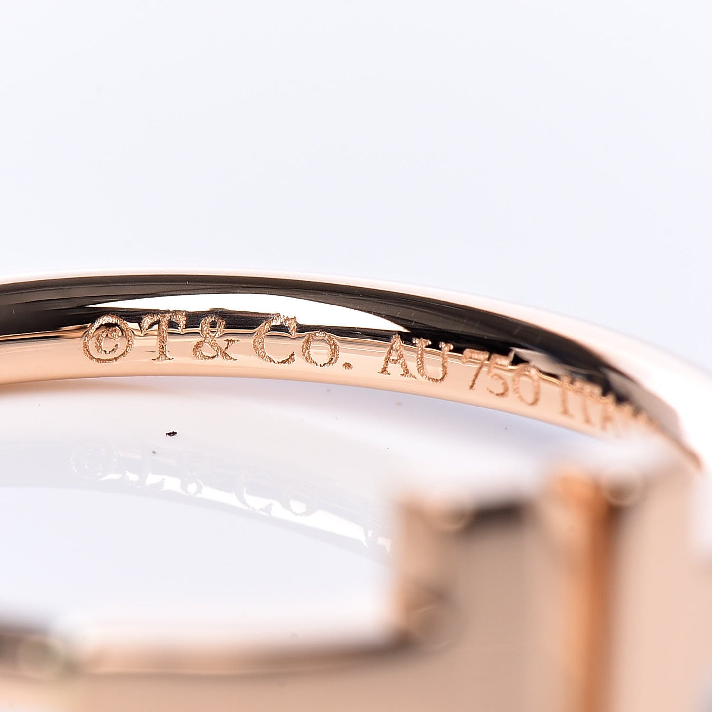 18K Rose Gold T Wire Ring 48 4.5