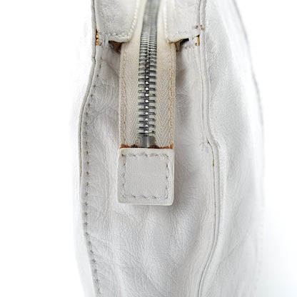 Fendi Laminated Calfskin Small Devil Trapezio Tote White 12 of 15