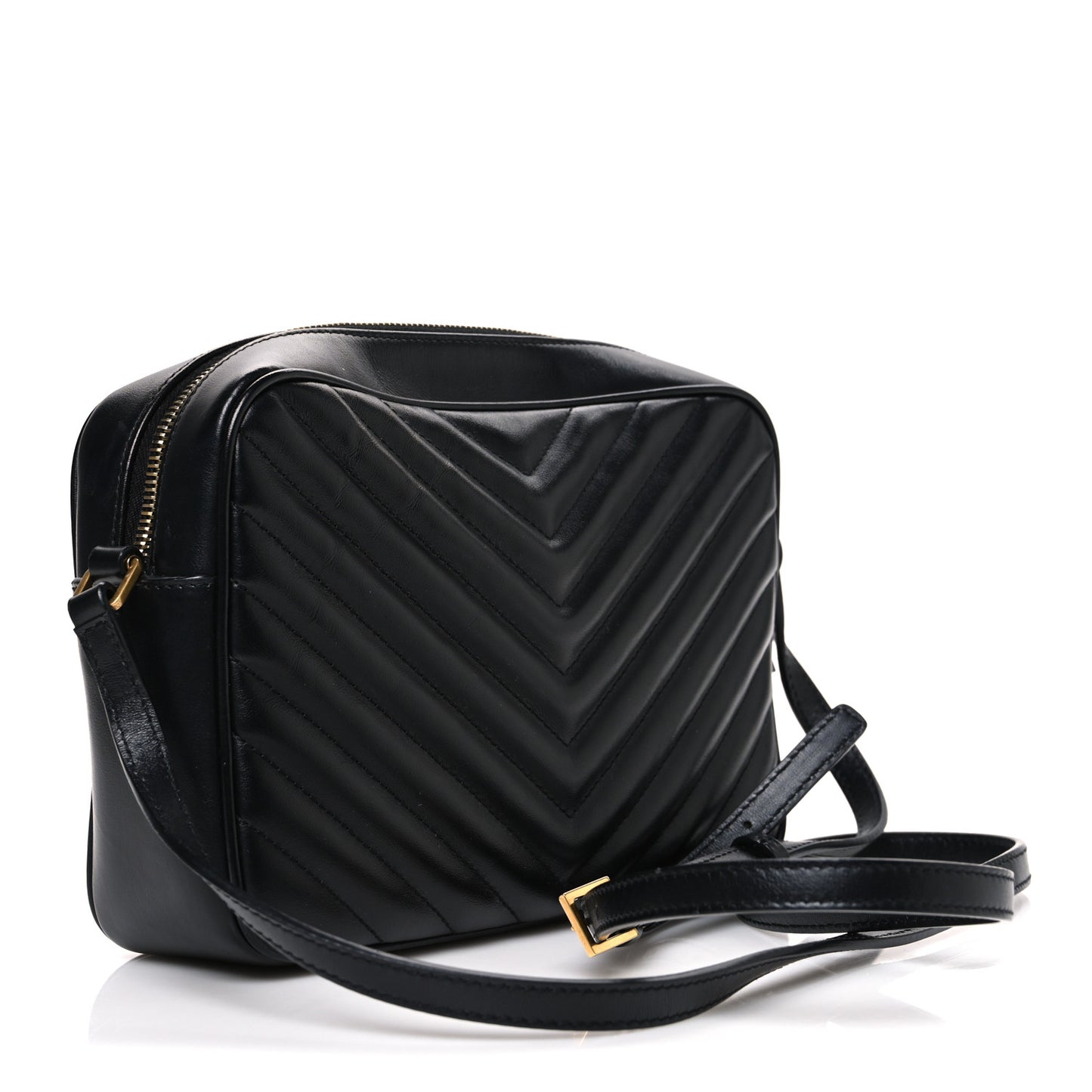 Calfskin Matelasse Monogram Lou Camera Bag Black