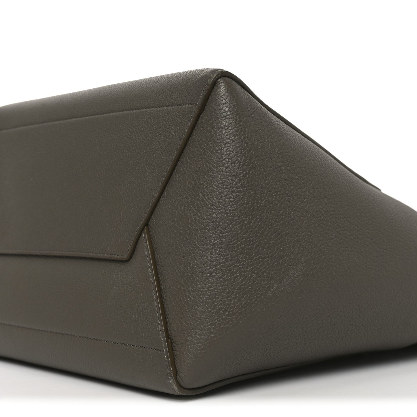 Soft Grained Calfskin Sangle Bucket Bag Taupe