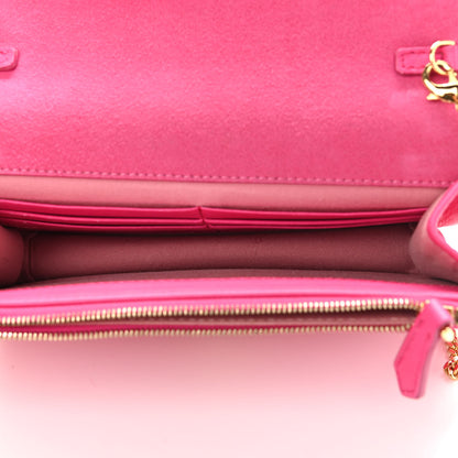 Fendi Vitello Flamingo Tube Wallet on Chain Fuchsia 4 of 16