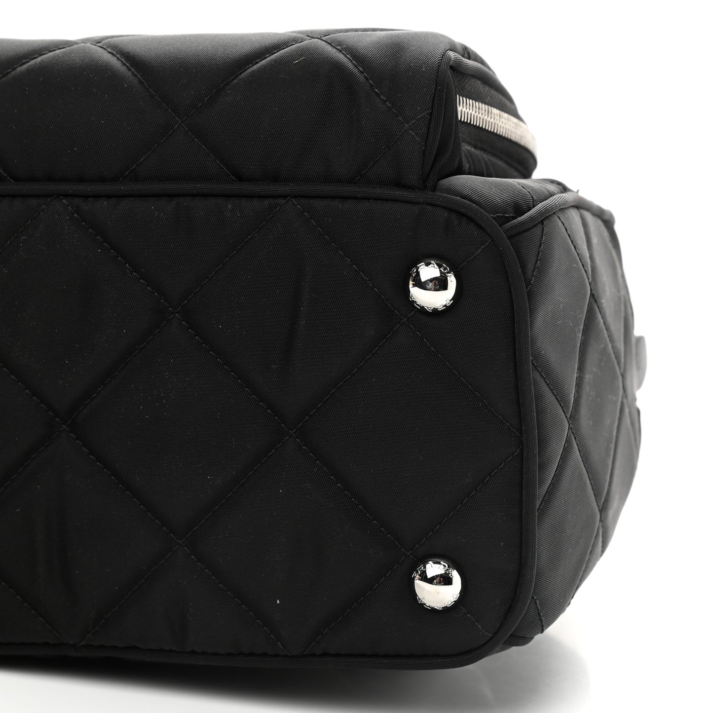 Nylon Tessuto Impuntu Quilted Backpack Black