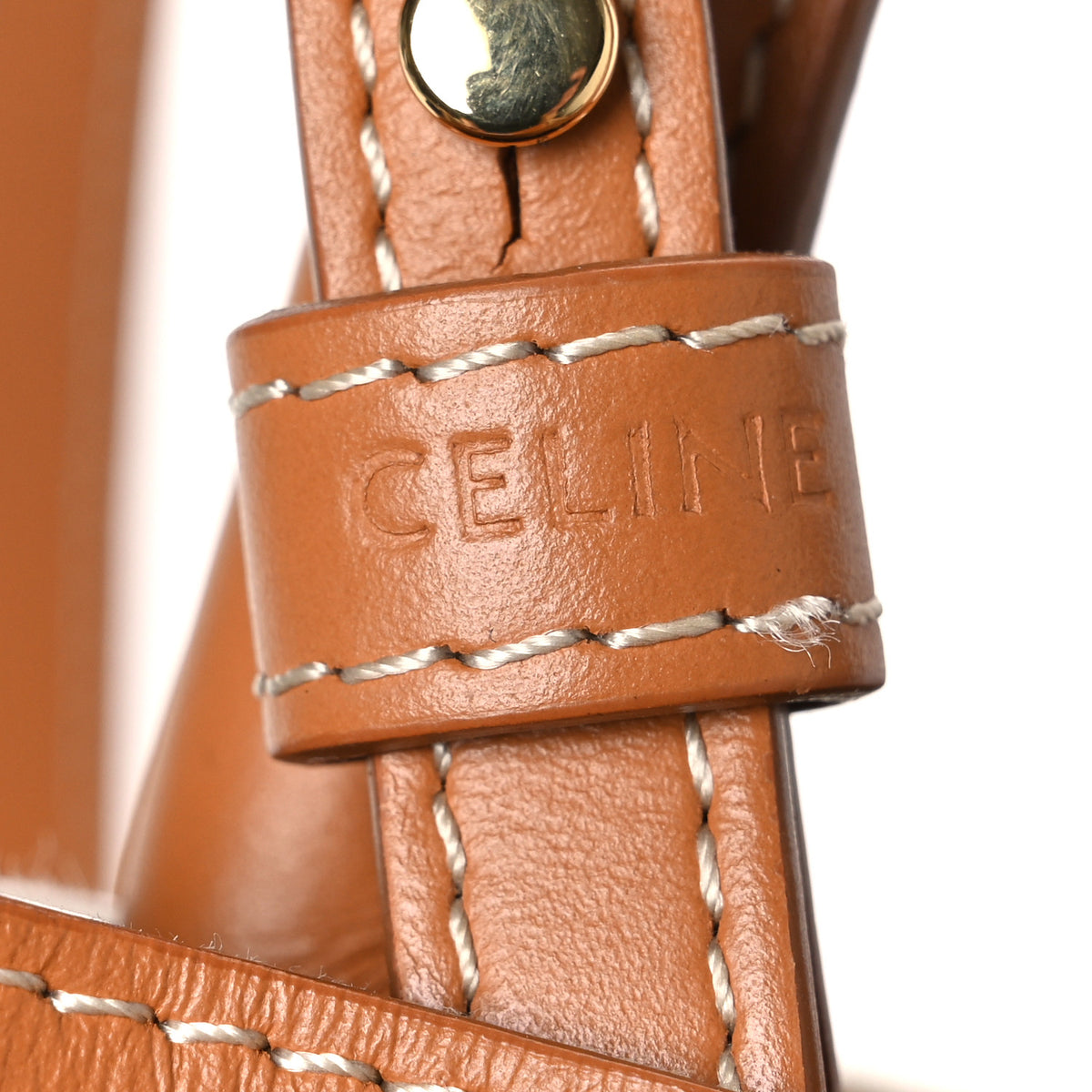 Canvas Calfskin Mini Vertical Cabas Natural Tan