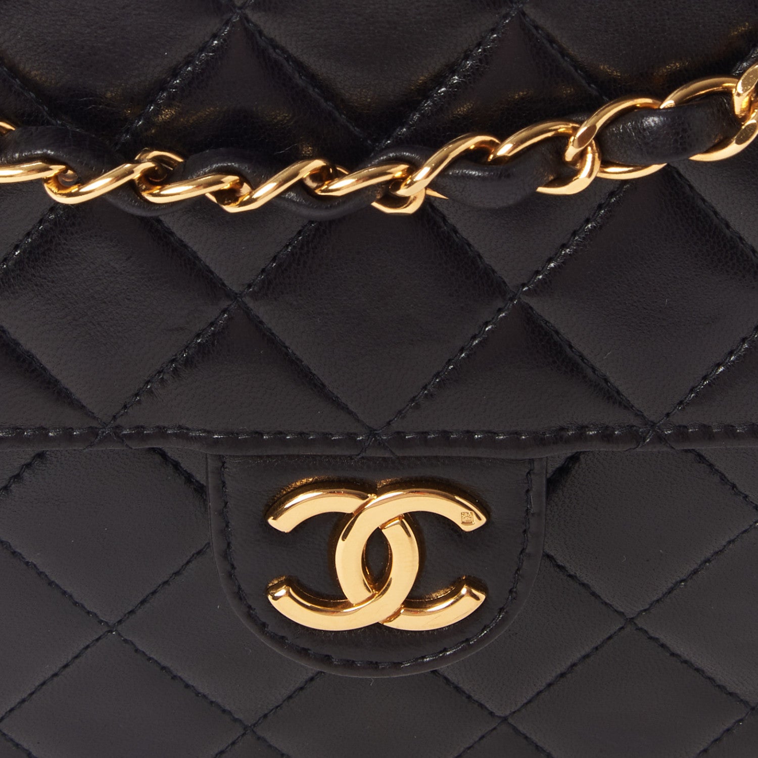 Chanel Lambskin Quilted Small Single Flap Black 8 of 10