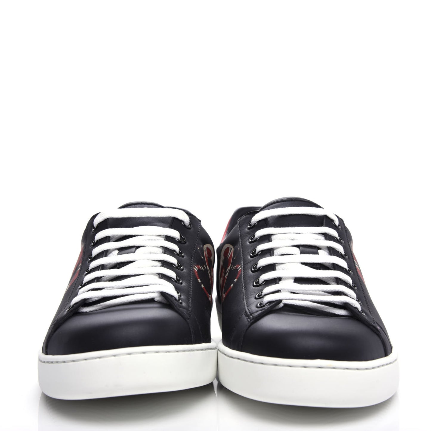 Calfskin Kingsnake Mens Ace Sneakers 9.5 Black Multicolor