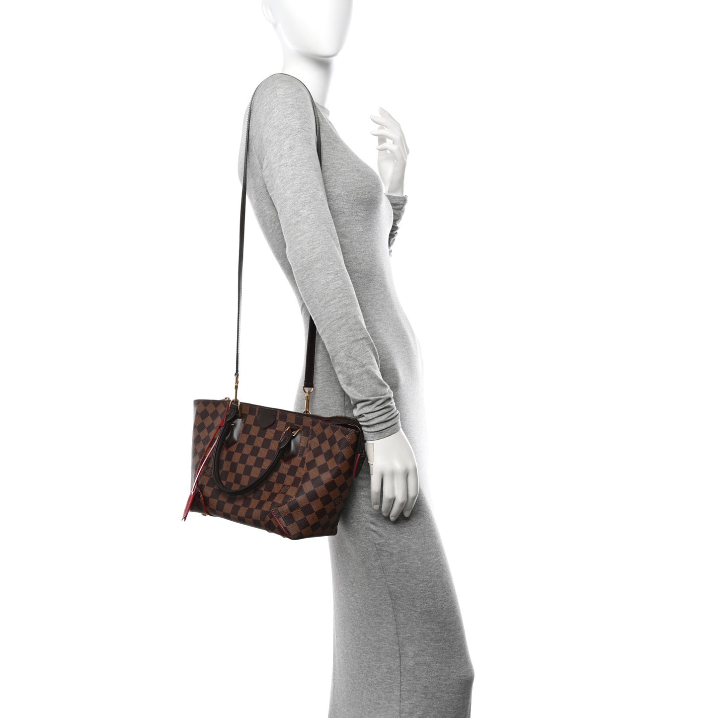 Damier Ebene Caissa Tote PM Cherry